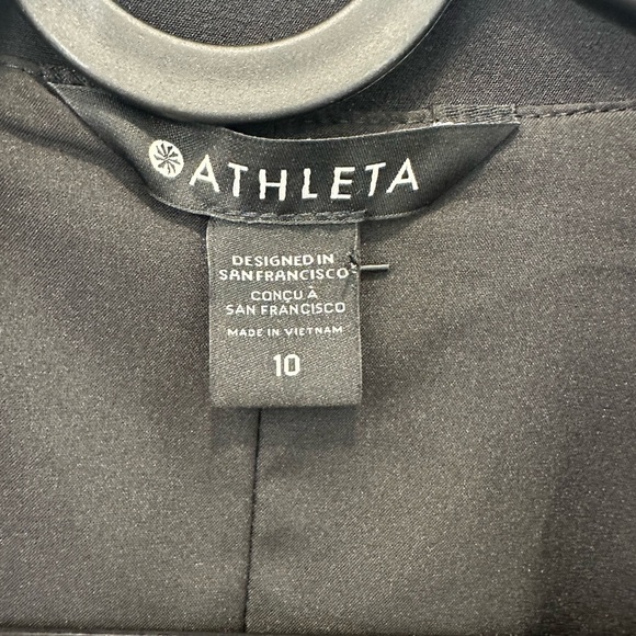 Athleta Endless Primatwill Cinch Waist Tie Blazer Jacket Black Size 10 EUC - Picture 6 of 7